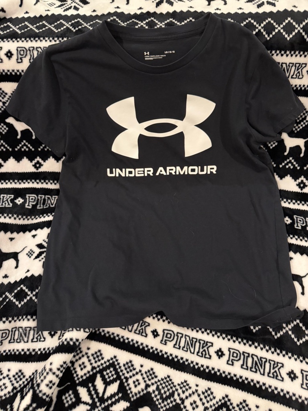 4- Under Armour woman’s rival Tees with Logo- women’s large